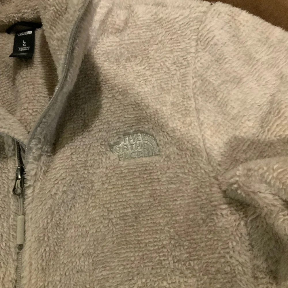 The North Face Cream L Full Zip Fleece Jacket Adventure Cozy Soft Outdoor